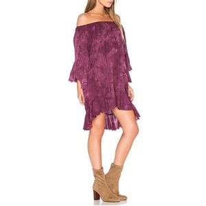 Blue Life Callista Purple Tie Dye Ruffle Dress S